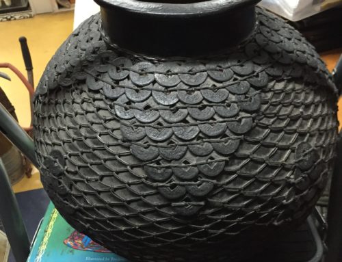 Vase, Maitland Smith Chinese Coin covered Vase  $225